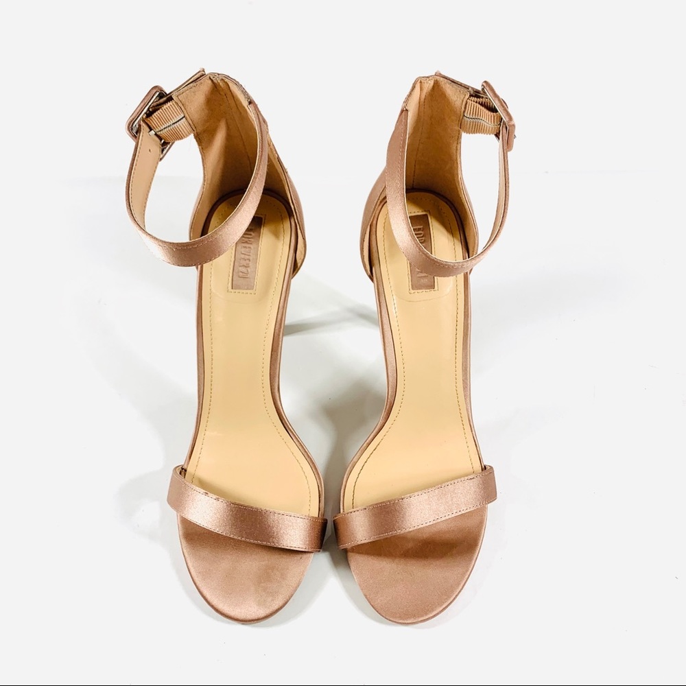 Forever 21 Heels Pink Satin Ankle Strap Size 9 - Picture 2 of 5